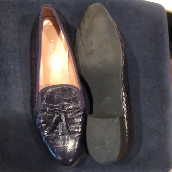 Fabio Rusconi tassel loafer / blue leather print croci - Picture 2 of 4